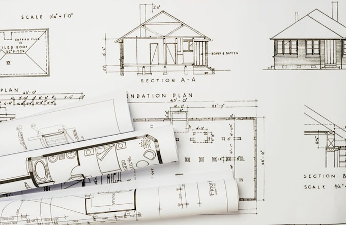 Gig Preview - Draft city permit blueprints, map, framing plans, foundation, structural drawing