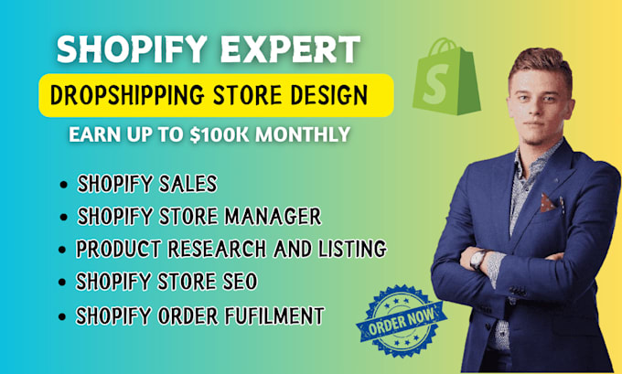 Gig Preview - Be your shopify dropshipping expert, shopify website redesign, shopify manager