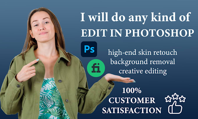 Gig Preview - Do photoshop skin retouching, background removing very fast delivery