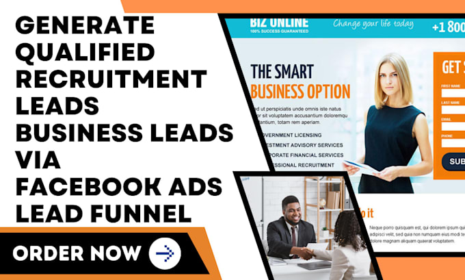 Gig Preview - Generate qualified recruitment leads business leads via facebook ads lead funnel