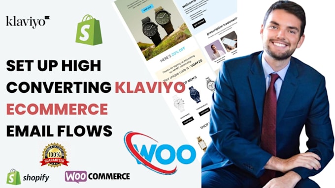 Gig Preview - Setup ecommerce email marketing flows in klaviyo