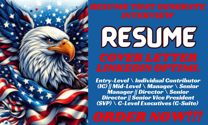 Gig Preview - Professionally create 24hrs ats resume writing, executive, or federal usajobs