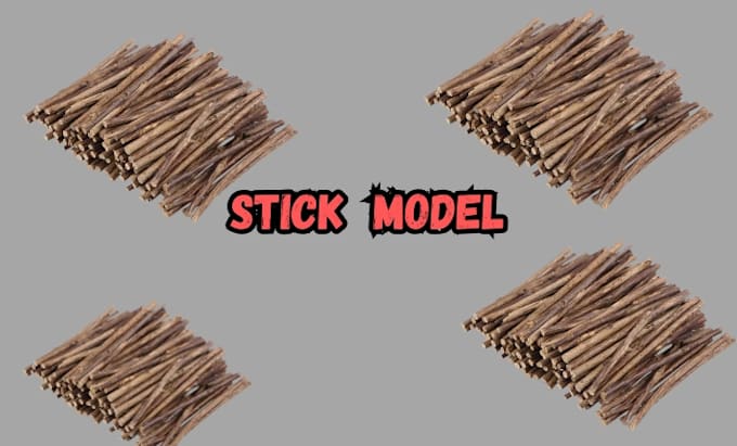 Gig Preview - Create professional 3d stick model for your 3d stick