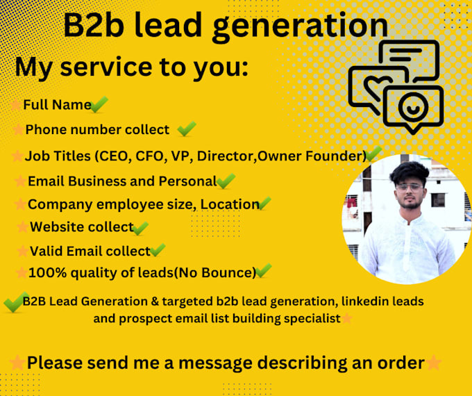 Gig Preview - Do b2b lead generation,zoominfo lead,linkedin lead targeted email list building