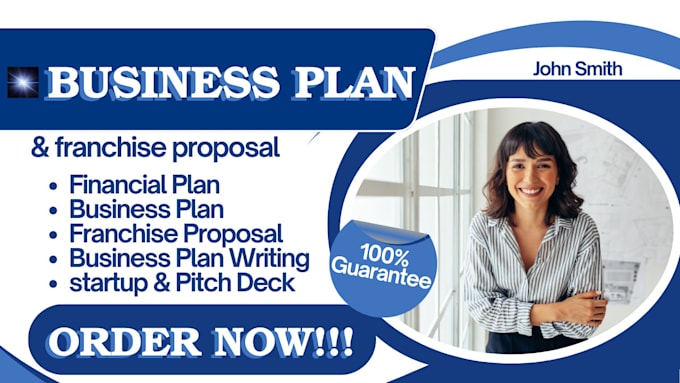 Gig Preview - Write investor ready business plan franchise proposal financial plan for startup