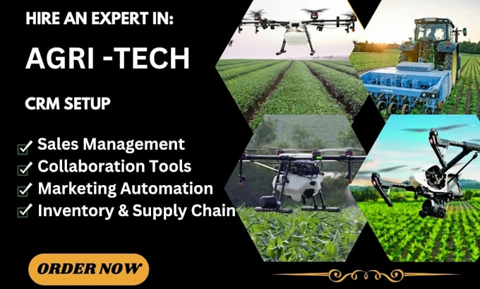 Gig Preview - Setup agritech CRM agleader farmlogs agriweb cropin tend redwing agfunder CRM