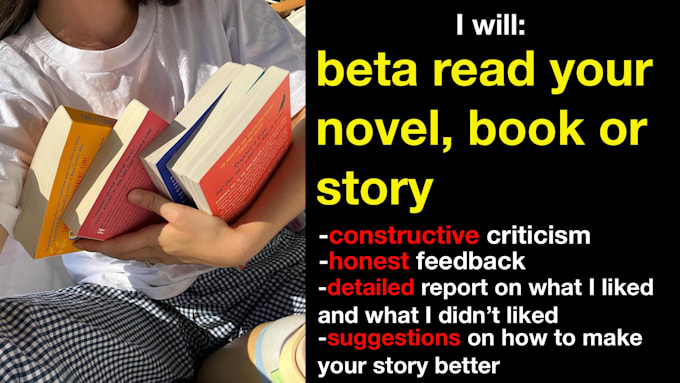 Gig Preview - Beta read your book and give you feedback on your story