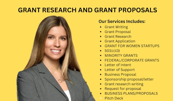 Gig Preview - Do grant research grant proposal writing business plan writing nonprofit 501c3