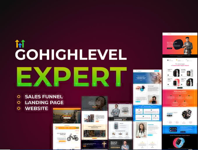 Gig Preview - Build gohighlevel salesfunnel, ghl website, store as go high level expert ghl