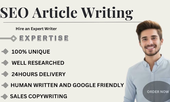 Gig Preview - Do SEO article writing website content blog post and sales copy