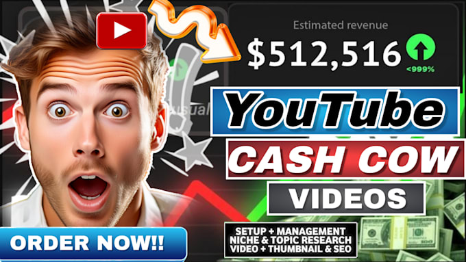 Gig Preview - Create automated cash cow videos, cash cow youtube, cash cow channel, cash cow