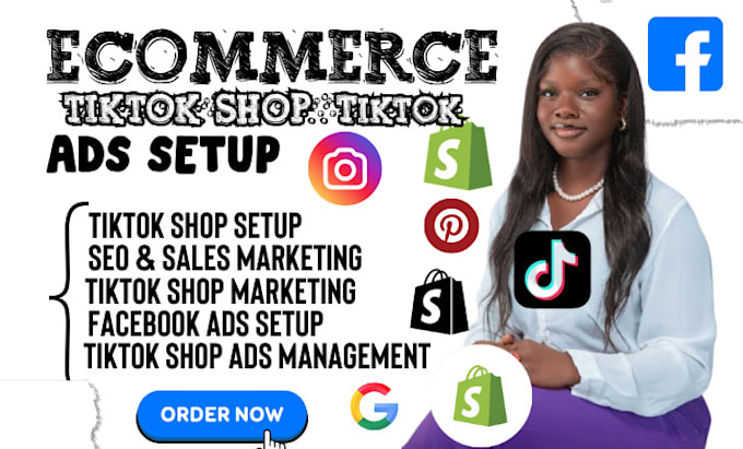 Gig Preview - Setup tiktok shop, tiktok ads, facebook shop or shopify dropshipping marketing