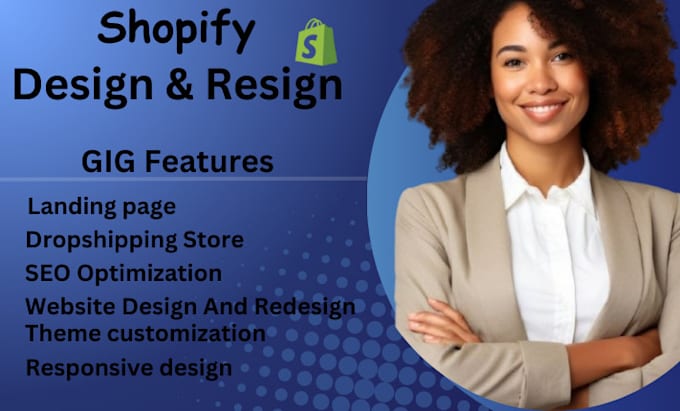 Gig Preview - Redesign shopify website design shopify website redesign shopify store design