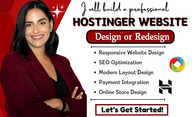 Gig Preview - Design or redesign hostinger website, wix, duda, showit, odoo, webador, wix seo