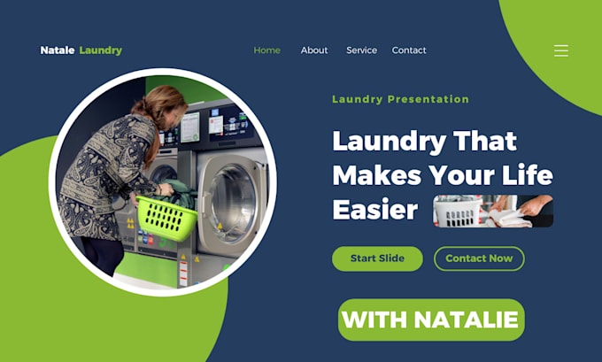 Gig Preview - Design a dry cleaning website or laundry