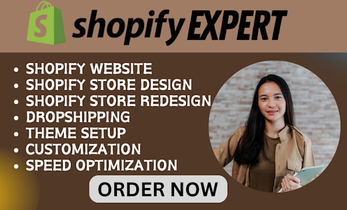 Gig Preview - Design profitable shopify store, redesign shopify store, shopify website design