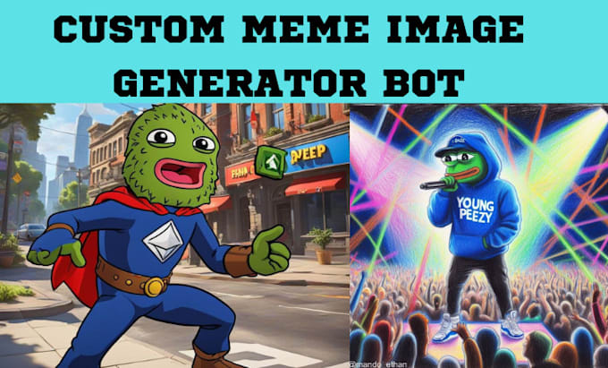 Gig Preview - Custom meme generator bot, telegram image generator bot