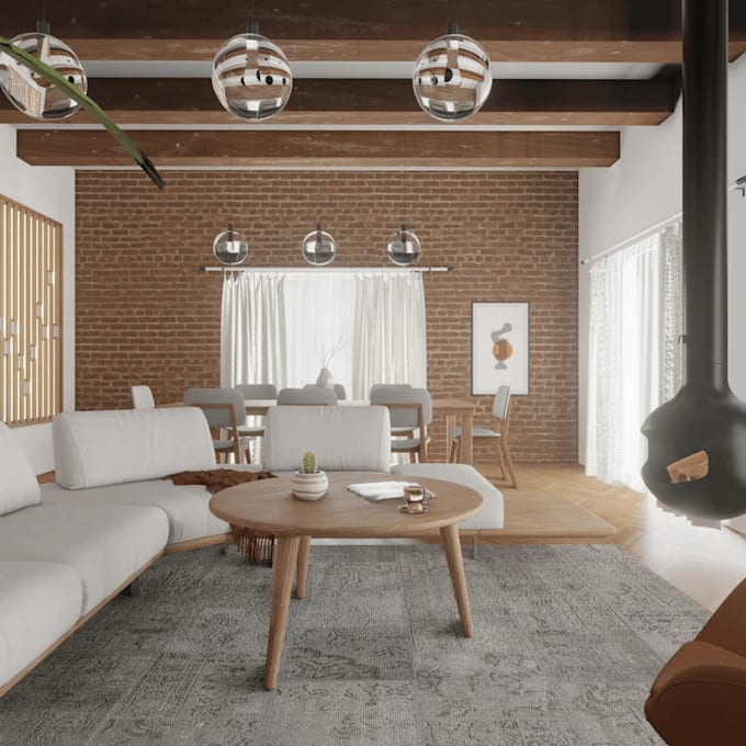 Gig Preview - Create interior design, 3d kitchen rendering, bedroom, ikea livingroom interior