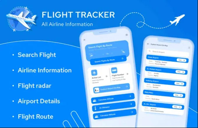 Gig Preview - Develop flight tracker app, travel app, booking app, flight booking app