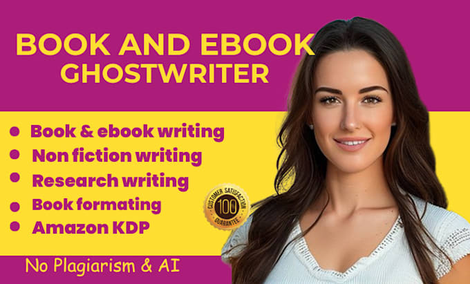 Gig Preview - Ghostwrite 30k nonfiction ebook, ghost book writer, amazon KDP, rewrite, ebook