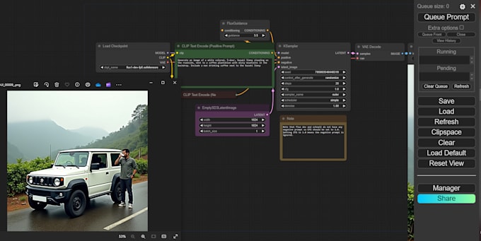 Gig Preview - Do custom comfyui workflow on node and runpod using stable diffusion