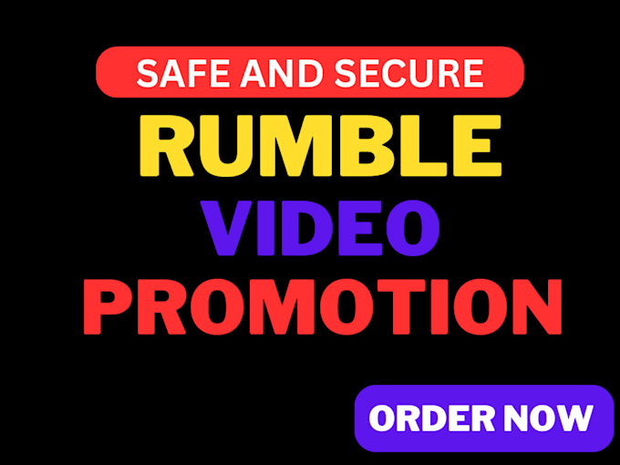 Gig Preview - Do organic rumble video promotion for rumble channel growth