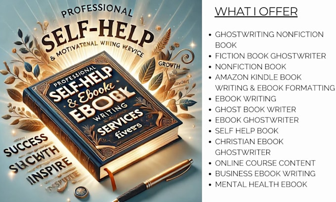 Gig Preview - Ghostwrite self help motivational ebooks for personal growth ebook life coaches