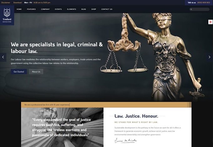 Gig Preview - Build law firm, lawyer, legal, attorney website for you