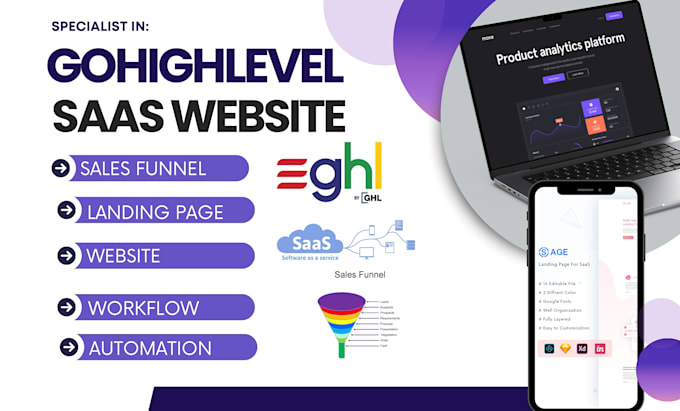 Bestseller - setup gohighlevel saas website snapshot ghl sales funnel snapshot automation