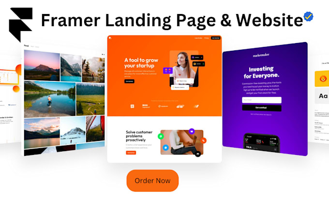 Gig Preview - Create responsive framer landing page design, framer website