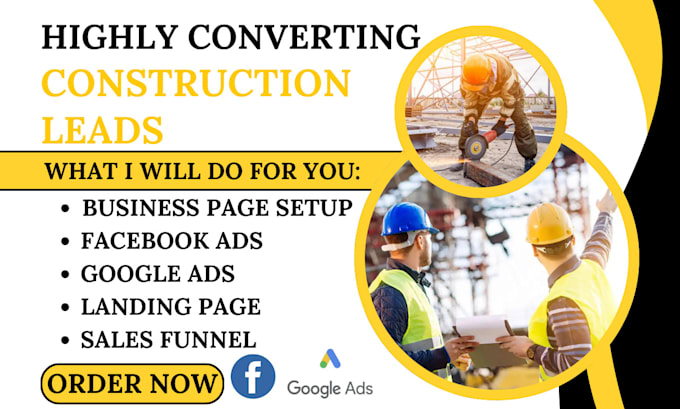 Gig Preview - Generate construction leads roof repair leads construction leads via facebook ad