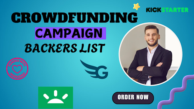 Bestseller - get you crowdfunding backers list on indiegogo kickstarter gofundme campaign