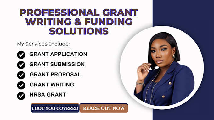 Gig Preview - Do grant proposal grant research grant application grant writing and submission