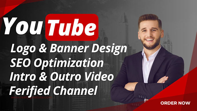 Gig Preview - Greate and setup youtube channel with logo, banner, intro, outro