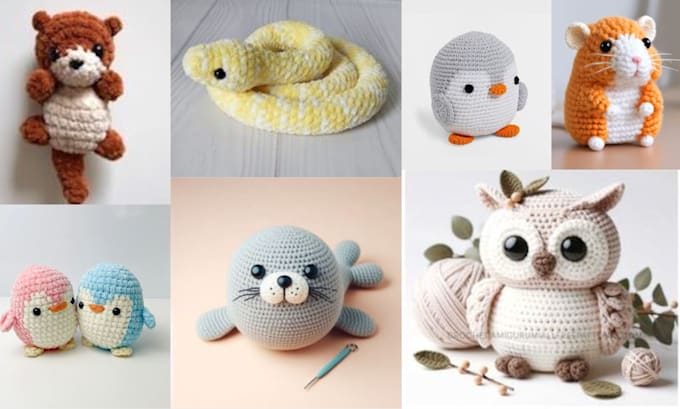 Gig Preview - Create and write amigurumi crochet pattern for your store