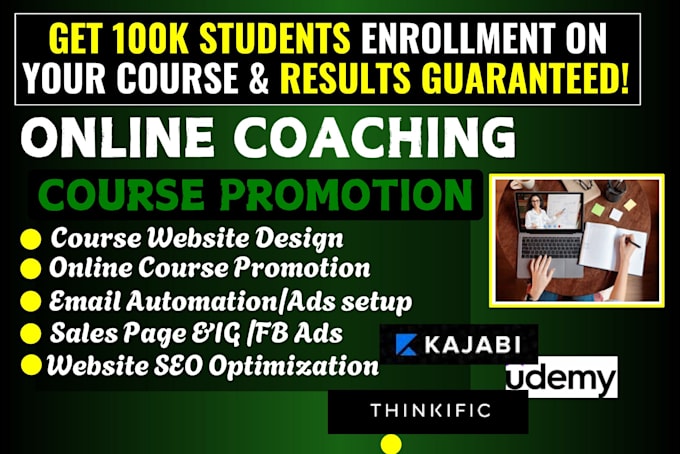 Bestseller - udemy online coaching course promotion, thinkific, squarespace kajabi promotion