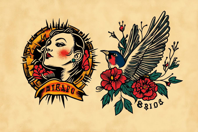 Gig Preview - Create any design in traditional tattoo or old school style