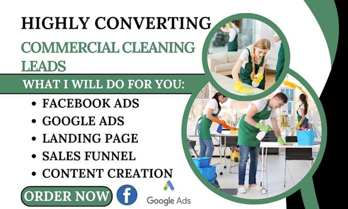 Gig Preview - Generate commercial cleaning leads office cleaning leads house cleaning leads