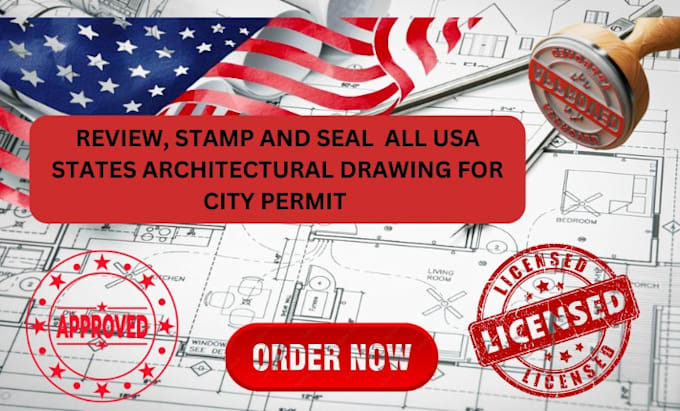 Bestseller - do architectural stamp, pe stamp, mep stamp, sign and seal for USA city permit