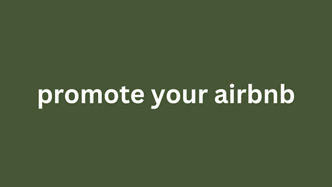 Gig Preview - Do airbnb vibro promotion