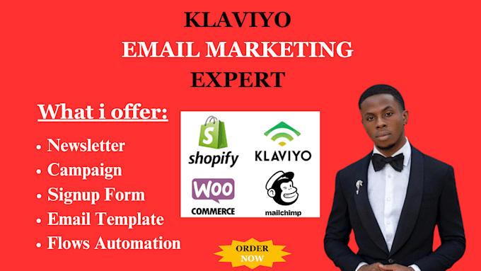 Gig Preview - Do klaviyo flows, klaviyo email marketing for shopify, ecommerce marketing