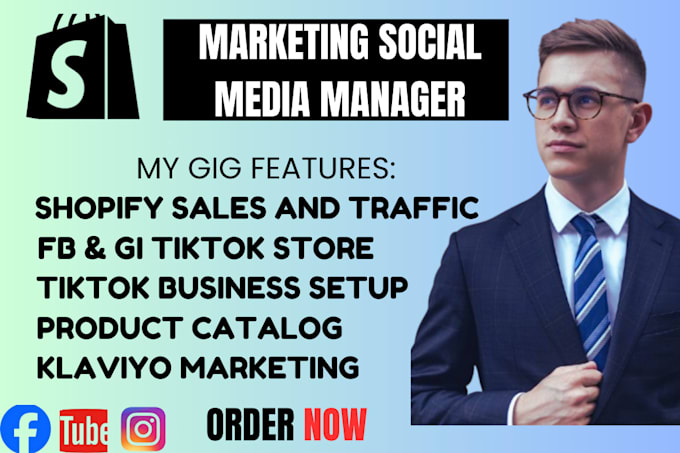 Gig Preview - Manage shopify website sales marketing shopify virtual assistant tiktok shop ads