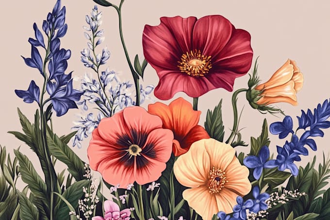 Gig Preview - Draw realistic scientific botanical illustrations of flowers