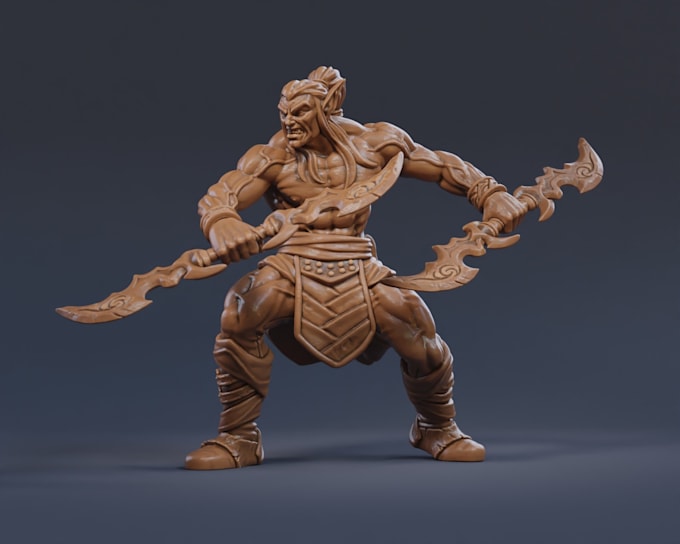 Gig Preview - 3d miniature, warhammer, dnd ,stl file, 3d print model, zbrush, maya, blender