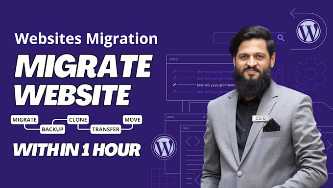 Gig Preview - Migrate wordpress website to new host within 1 hour