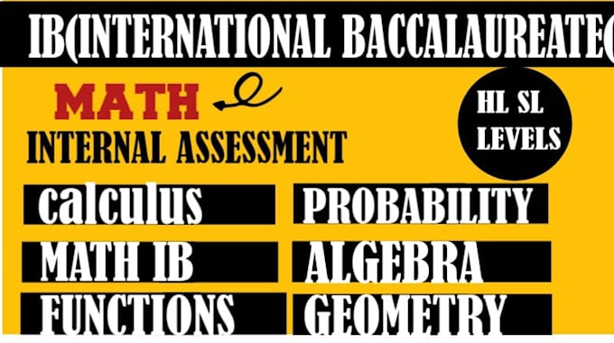 Gig Preview - Tutor and assist with math ia ib for both hl sl