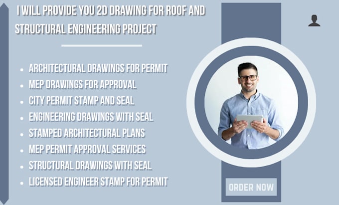 Gig Preview - Provide you 2d drawing for roof and structural engineering project