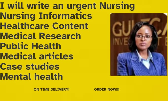 Gig Preview - Write nursing, healthcare, public health, medical, and informatics content