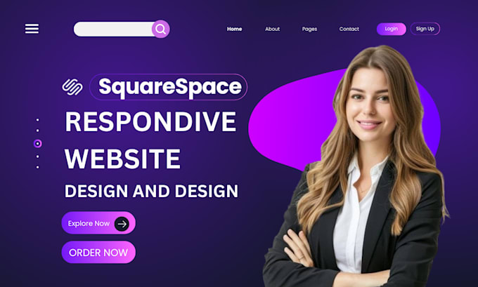 Gig Preview - Design, redesign and build professional responsive square space website