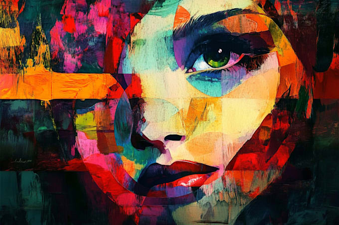 Gig Preview - Abstract art, portrait, oil paint, digital art for you